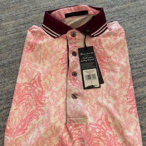 Greyson Pink and White Polo Shirt